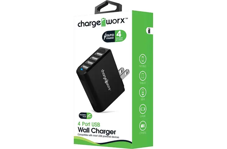 Chargeworx 4 USB Ports Wall Charger